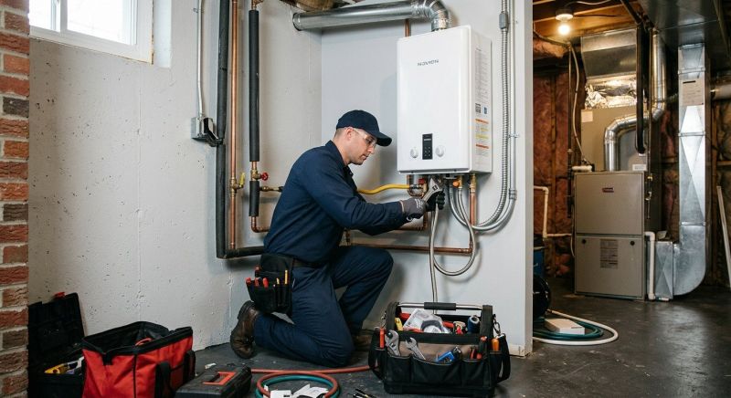 Tankless Heater Installation project example